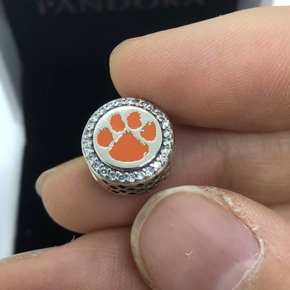 ✨🔥Pandora Clemson Tigers Charm S925 Silver with box